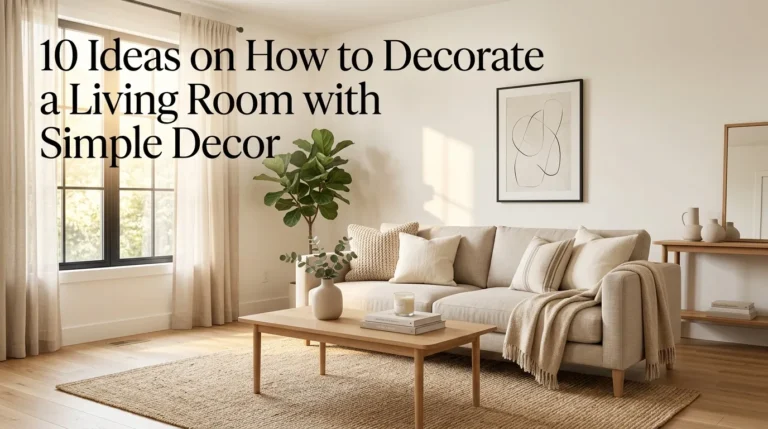 10 Ideas on How to Decorate a Living Room with Simple Decor