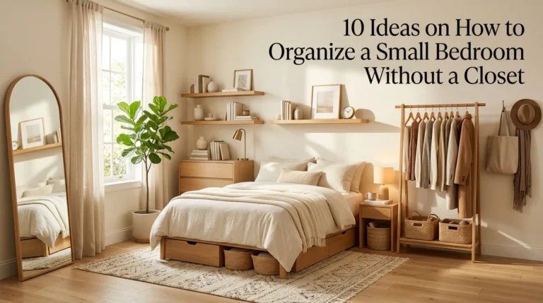 10 Ideas on How to Organize a Small Bedroom Without a Closet