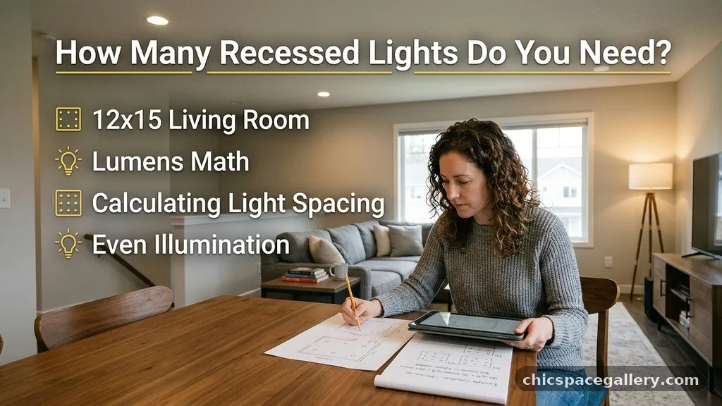 Calculating Light Spacing for Even Illumination - How Many Recessed Lights Do You Need for a 12x15 Living Room? (Lumens Math)