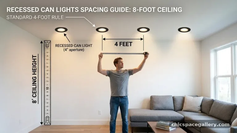 How Far Apart Should Recessed Can Lights Be Spaced in an 8-Foot Ceiling?