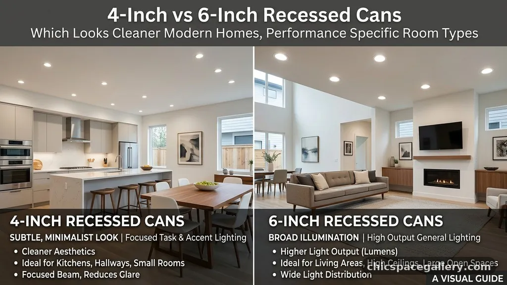 Performance in Specific Room Types - 4-Inch vs 6-Inch Recessed Cans: Which Looks Cleaner in Modern Homes?