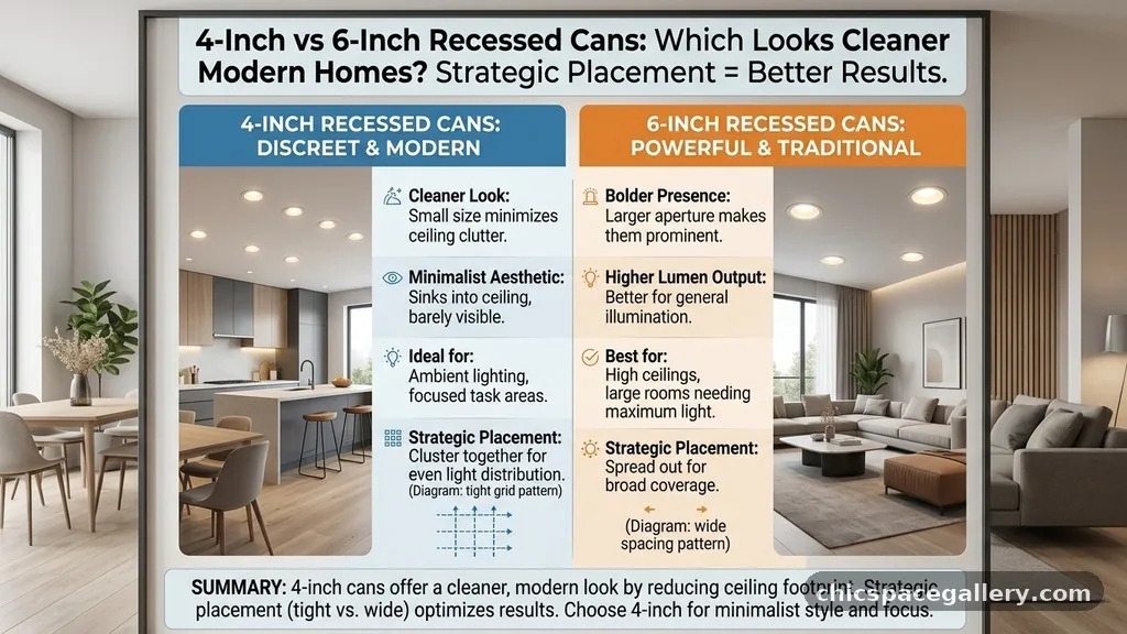 Strategic Placement for Better Results - 4-Inch vs 6-Inch Recessed Cans: Which Looks Cleaner in Modern Homes?
