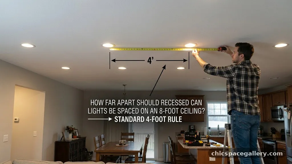 The Standard 4-Foot Rule - How Far Apart Should Recessed Can Lights Be Spaced in an 8-Foot Ceiling?