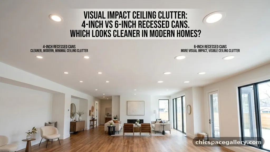 Visual Impact and Ceiling Clutter - 4-Inch vs 6-Inch Recessed Cans: Which Looks Cleaner in Modern Homes?