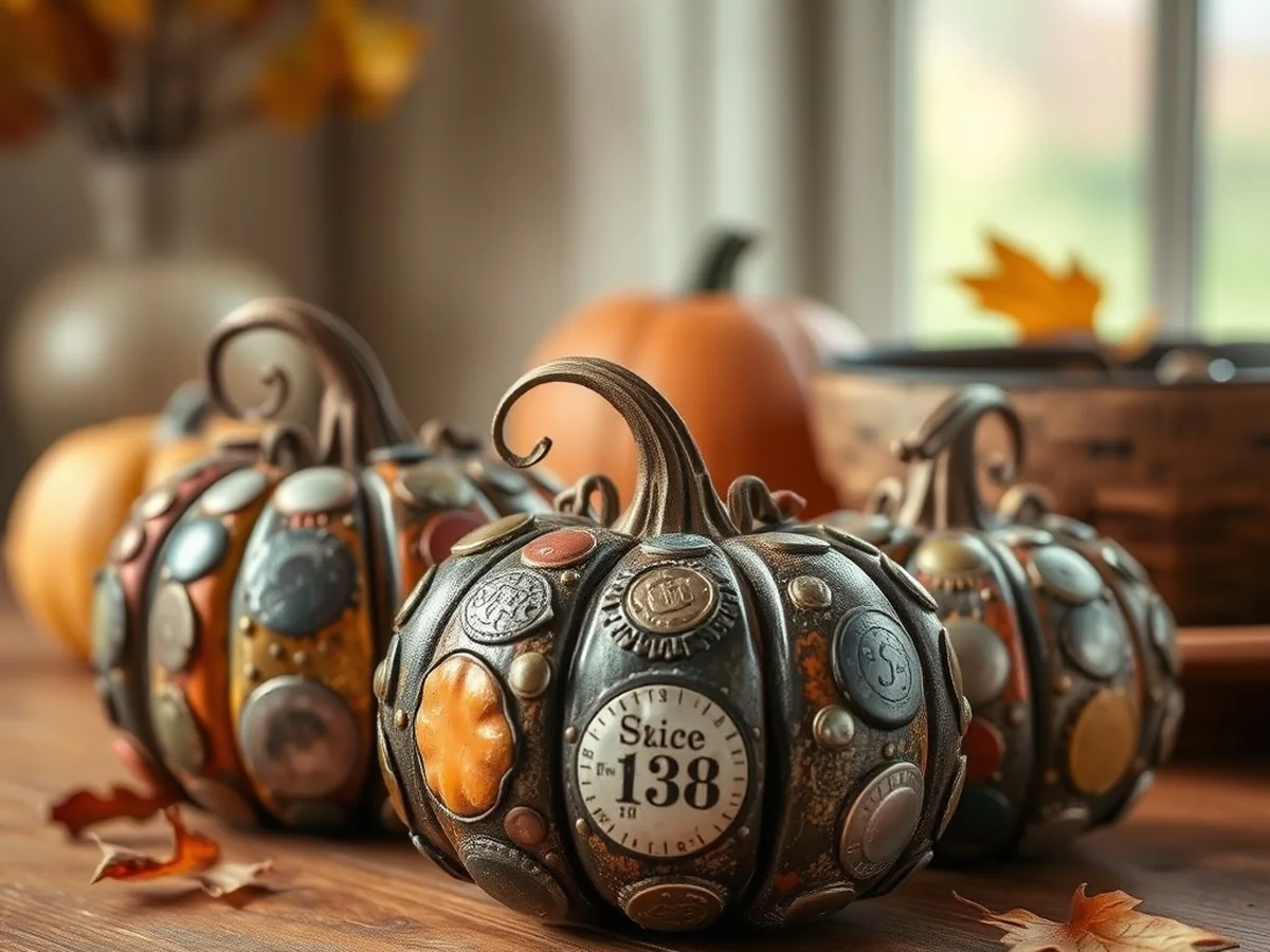 Upcycling Junk Drawer Pumpkins With Unique Textures - diy halloween decorations