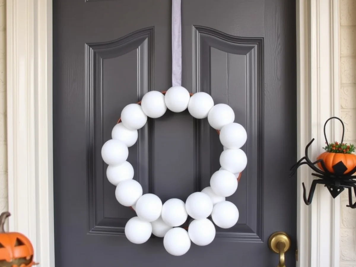 Easy quick DIY door decorations - diy halloween door decor ideas