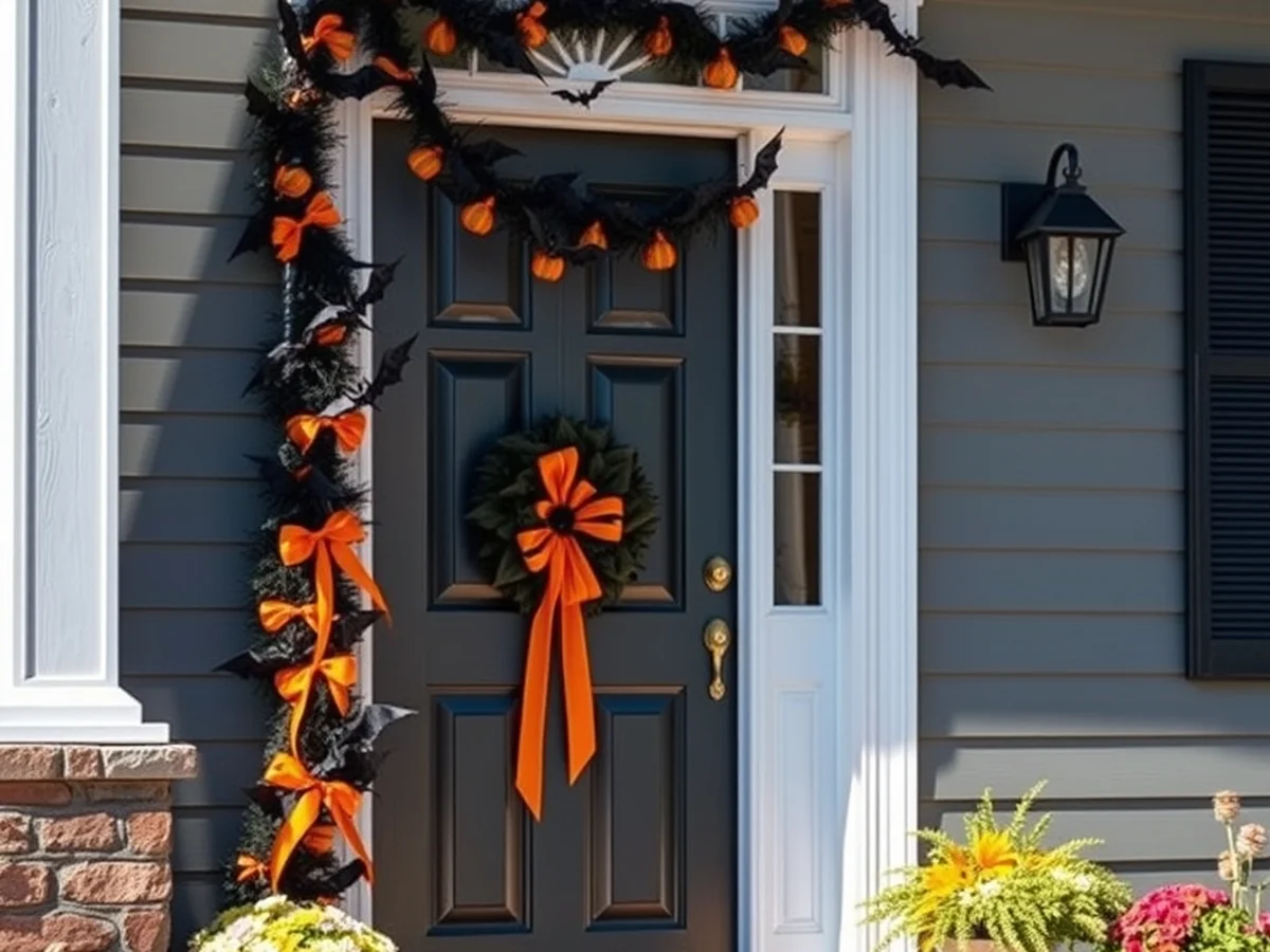 Weatherproofing Tips for Outdoor Door Displays - diy halloween door decor ideas