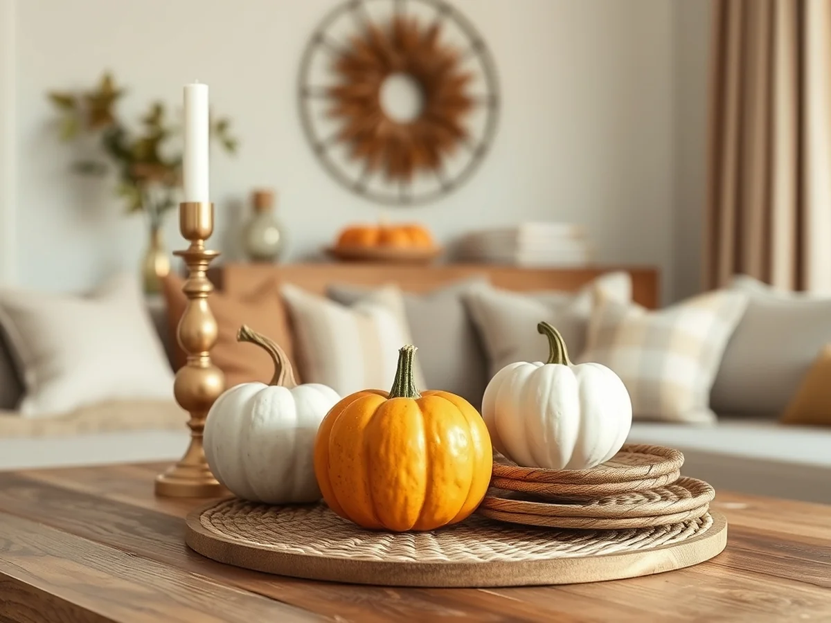 Layering Fall Decor Pieces - Fall Coffee Table Decor Ideas