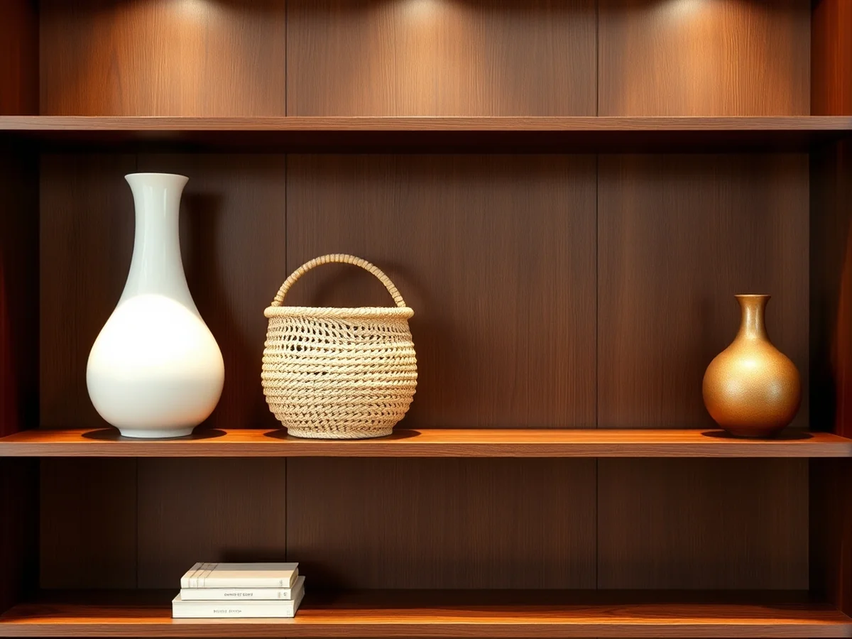 Styling Dark Wood Shelves and Managing Visual Weight - Fall Shelf Decor Ideas