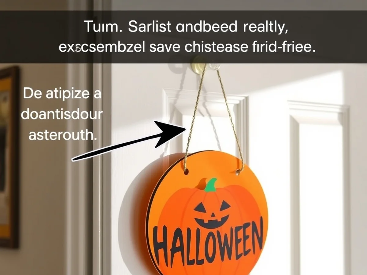 Safe Hanging Hardware Ideas - halloween door hanger ideas