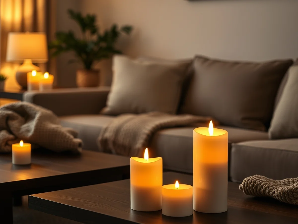 Flameless Candle Safety Tips - halloween living room decor ideas