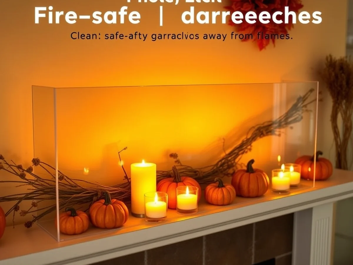 Fire-Safe Halloween Candle Arrangements - halloween mantle decor ideas