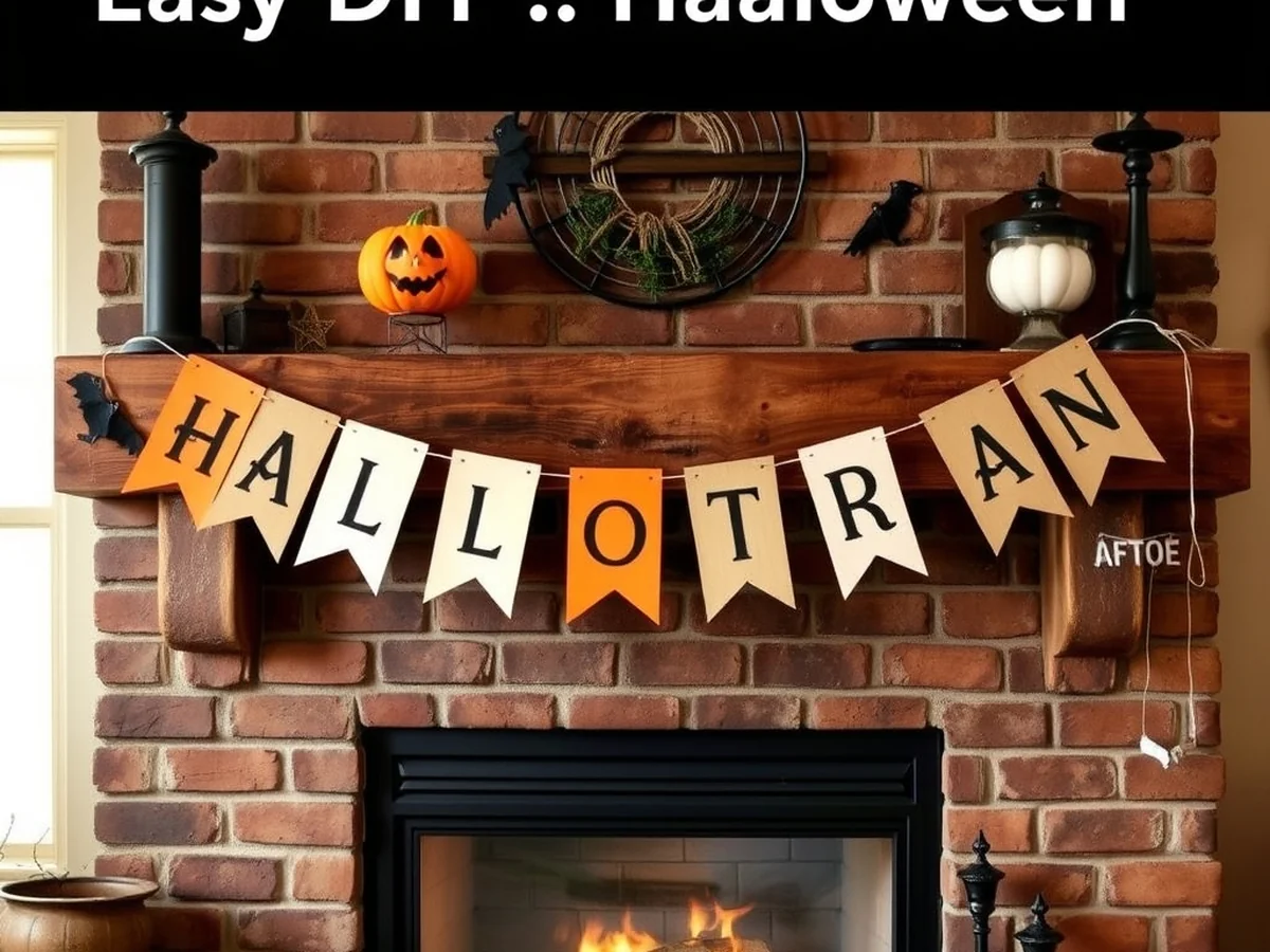 Easy DIY Halloween Banners - halloween room decor ideas